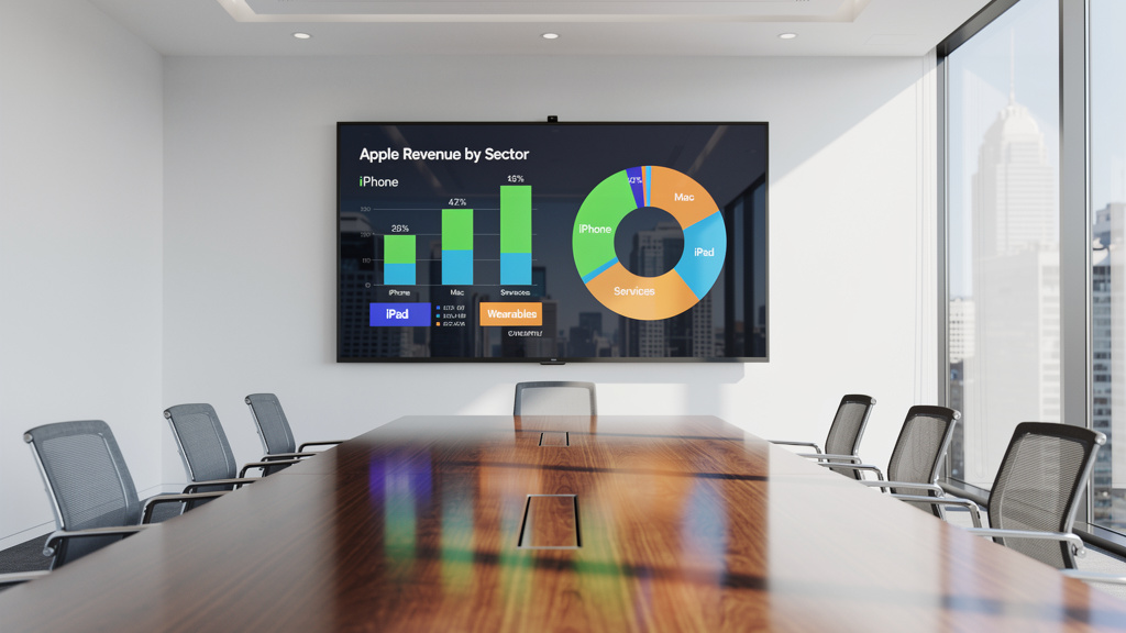 Évolution du chiffre d'affaire Apple par secteur